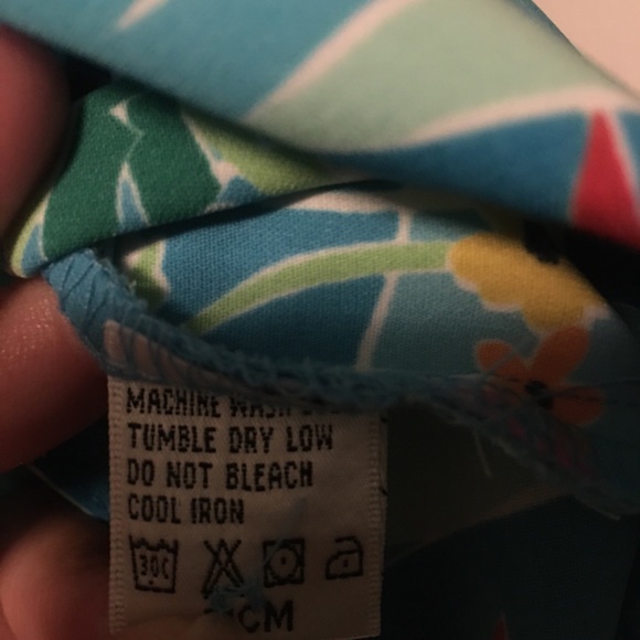 Draper’s & Damon’s Vintage Blue Tropical Floral Sailboat Button Down Shirt - Picture 6 of 10